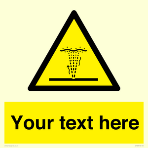 Custom warning geyser water jet